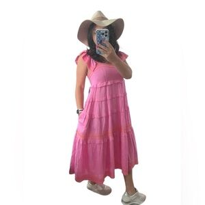 Callie Apron Embroidered Resort Dress by j.marie